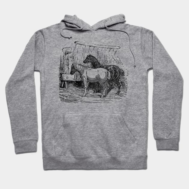 Vintage Horses Design Hoodie by penandinkdesign@hotmail.com